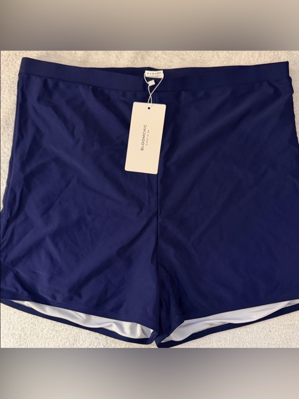 NWT BloomChic Swim Shorts Boy Shorts High Rise Waisted Fully Lined Trunks Beach